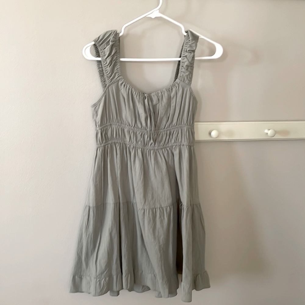 Cottagecore flirty ruffle mini dress
